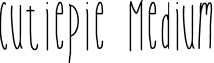 Cutiepie Medium font - Cutiepie.ttf