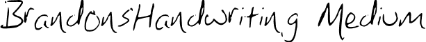 BrandonsHandwriting Medium font - BrandonsHandwriting.ttf