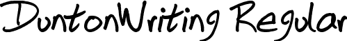 DuntonWriting Regular font - DuntonWriting.ttf