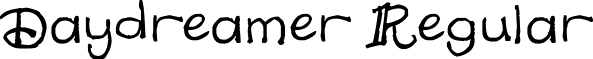 Daydreamer Regular font - Daydreamer.ttf