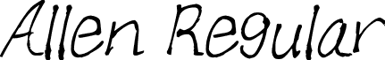 Allen Regular font - Allen.ttf