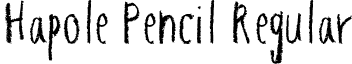 Hapole Pencil Regular font - hapole_pencil.ttf