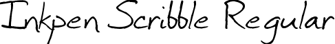 Inkpen Scribble Regular font - inkpen_scribble.ttf