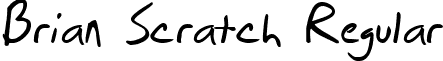 Brian Scratch Regular font - BRIASRG_.TTF