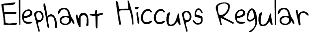 Elephant Hiccups Regular font - ElephantHiccups.ttf