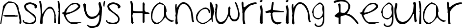 Ashley's Handwriting Regular font - ashleymarie.ttf