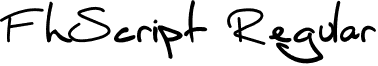 FhScript Regular font - Fh_Script.otf