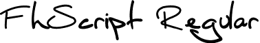 FhScript Regular font - Fh_Script.ttf