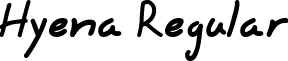 Hyena Regular font - HYENA.TTF