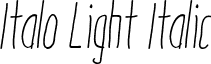 Italo Light Italic font - ITALO_light_italic.ttf