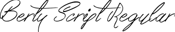 Berty Script Regular font - Berty Script.otf