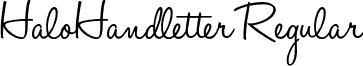 HaloHandletter Regular font - HaloHandletter.otf