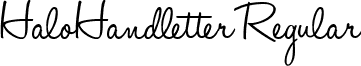 HaloHandletter Regular font - HaloHandletter.ttf