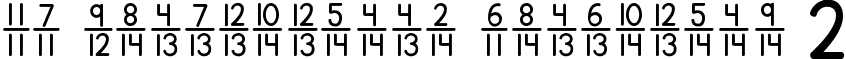 KG Traditional Fractions 2 font - KGTraditionalFractions2.ttf
