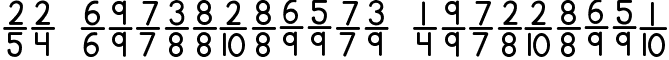 KG Traditional Fractions font - KGTraditionalFractions.ttf