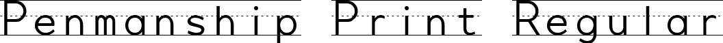 Penmanship Print Regular font - PENMP___.TTF