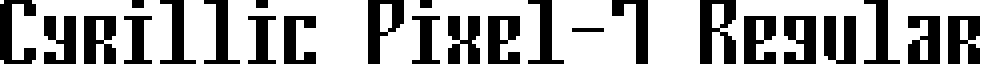Cyrillic Pixel-7 Regular font - cyrillic_pixel-7.ttf