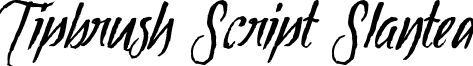Tipbrush Script Slanted font - Tipbrush1_Slanted.ttf