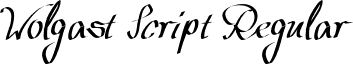 Wolgast Script Regular font - Wolgast Script.ttf