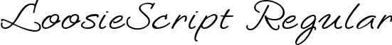 LoosieScript Regular font - Loosiescript.ttf