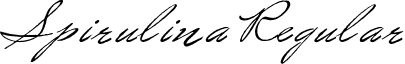 Spirulina Regular font - Spirulina.ttf