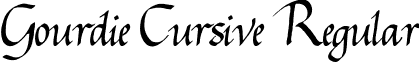 Gourdie Cursive Regular font - GCursive.ttf
