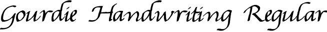 Gourdie Handwriting Regular font - GourHand.ttf