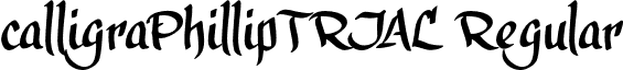 calligraPhillipTRIAL Regular font - CALPHI_T.otf
