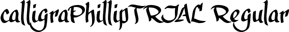 calligraPhillipTRIAL Regular font - CALPHI_T.ttf