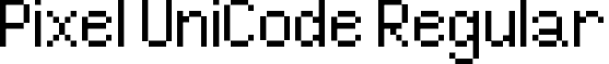 Pixel UniCode Regular font - Pixel-UniCode.ttf