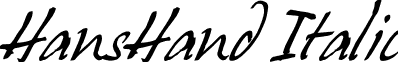 HansHand Italic font - hanshand.TTF