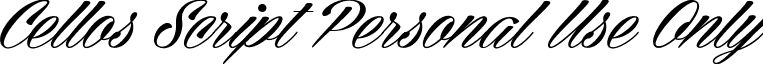 Cellos Script Personal Use Only font - CellosScript_PersonalUse.ttf