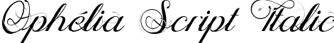 Ophélia Script Italic font - Ophelia Script.ttf