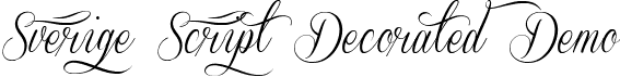 Sverige Script Decorated Demo font - SverigeScriptDecorated_Demo.ttf