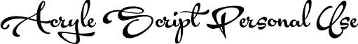 Acryle Script Personal Use font - AcryleScript_PersonalUse.ttf