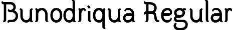 Bunodriqua Regular font - Bunodriqua.ttf