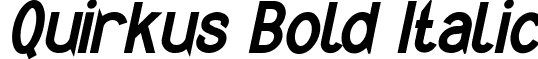 Quirkus Bold Italic font - Quirkus BI.ttf