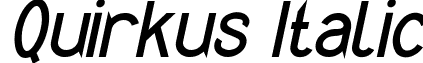Quirkus Italic font - Quirkus I.ttf
