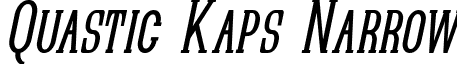 Quastic Kaps Narrow font - QUASIKNO.ttf