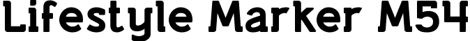 Lifestyle Marker M54 font - Lifestyle Marker M54.ttf