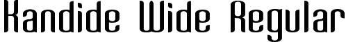 Kandide Wide Regular font - KANDIDW_.ttf