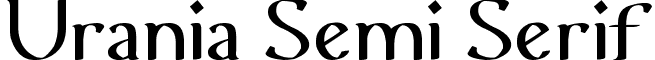 Urania Semi Serif font - Urania Semi Serif.ttf