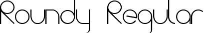 Roundy Regular font - Roundy Font v1.ttf