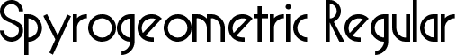 Spyrogeometric Regular font - spyrogeometric.ttf