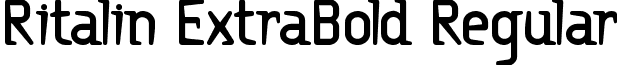 Ritalin ExtraBold Regular font - RITAEXB_.ttf