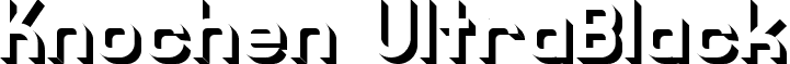 Knochen UltraBlack font - Knochen-3D Shaded.ttf
