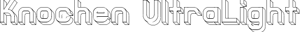 Knochen UltraLight font - Knochen-3D Outlined.ttf