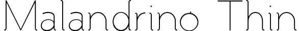 Malandrino Thin font - Malandrino-thin.ttf