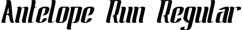 Antelope Run Regular font - Antelope Run.ttf