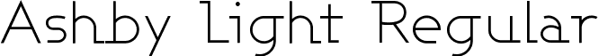 Ashby Light Regular font - ASHBL___.ttf